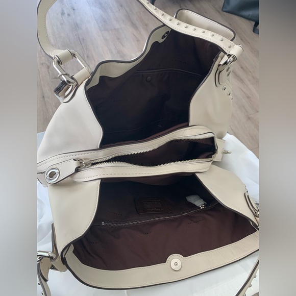 Brand New Coach white edie shoulder bag - Picture 3 of 6